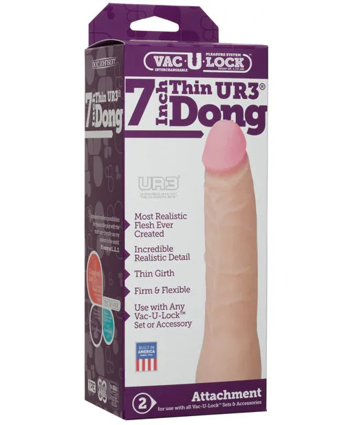 Dildos VacULock 7Inch Thin Dong ULTRASKYN Doc Johnson