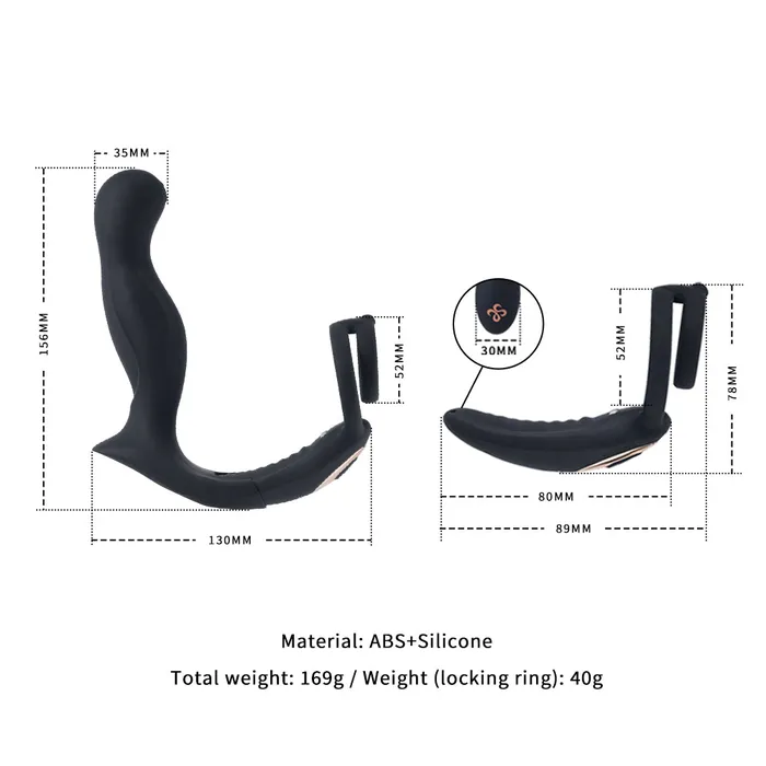 2024 new arrival Lockink Sevanda Black Mamba Prostate Cock Ring Massager Sevanda Male Sex Toys