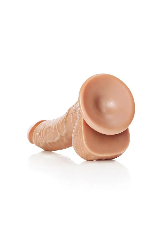 Real Rock Female Sex Toys Realrock Curved Realistic Dildo with Balls and Suction Cup