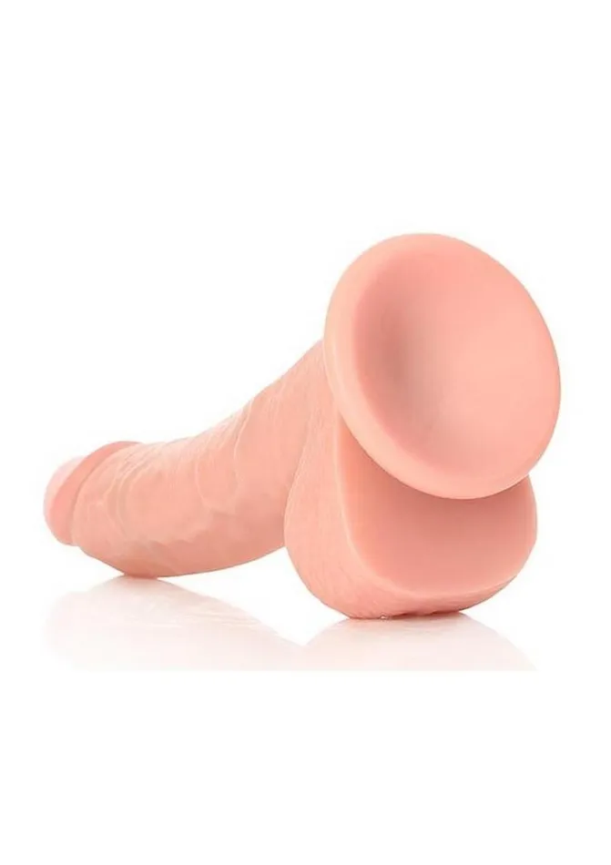 Real Rock Female Sex Toys Realrock Curved Realistic Dildo with Balls and Suction Cup