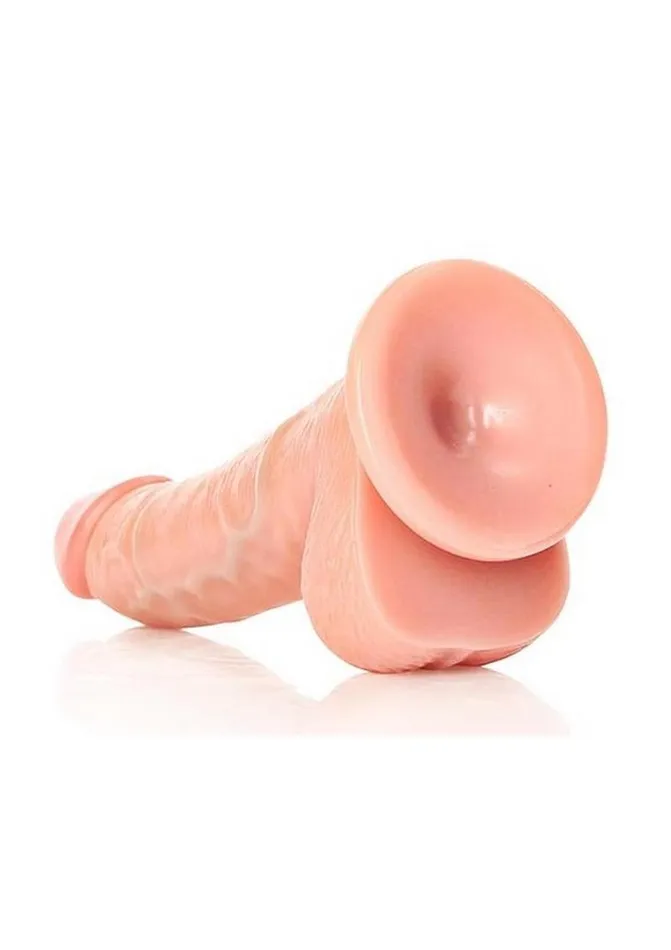 Real Rock Female Sex Toys Realrock Curved Realistic Dildo with Balls and Suction Cup