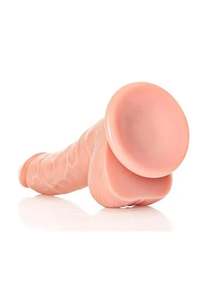 Real Rock Female Sex Toys Realrock Curved Realistic Dildo with Balls and Suction Cup
