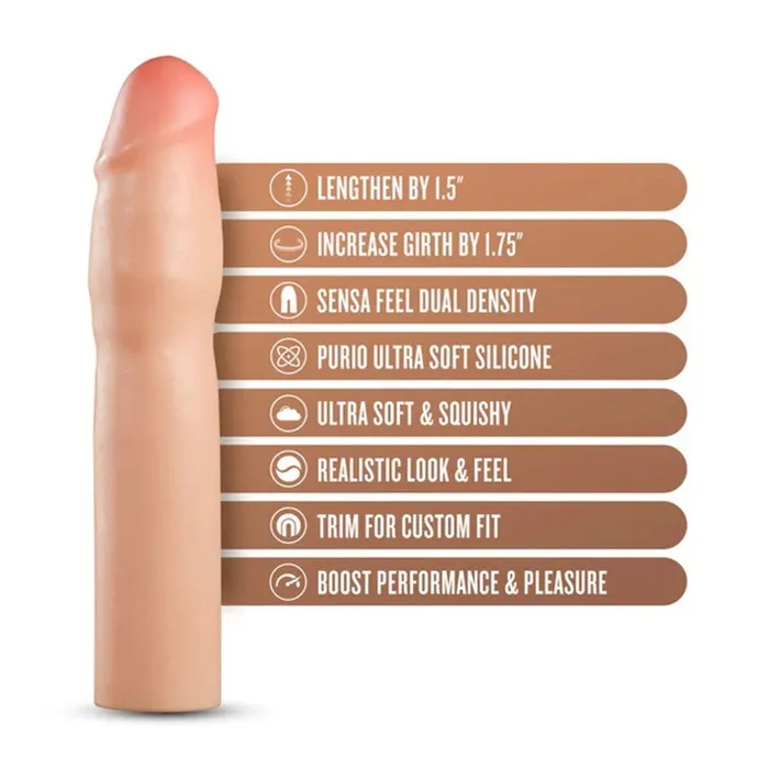 Blush Performance Plus 15 Inch Silicone Penis Xtender Beige Anal