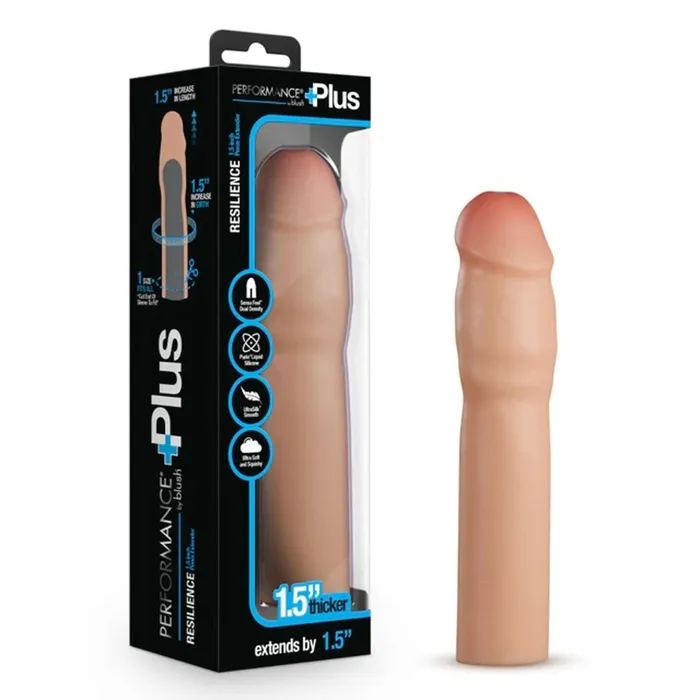 Blush Performance Plus 15 Inch Silicone Penis Xtender Beige Anal