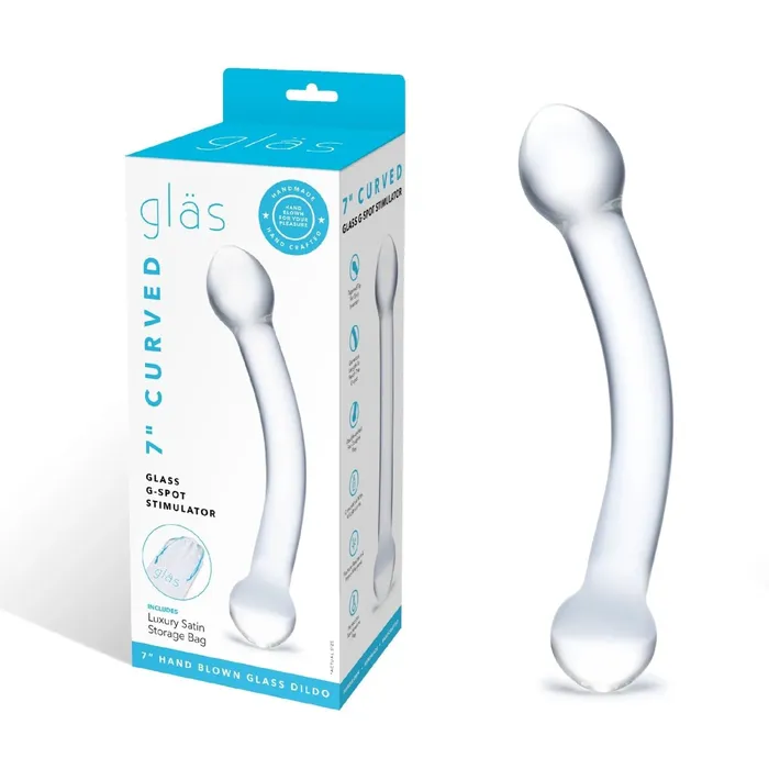 Glas 7 Inch Curved Glass GSpot Stimulator Anal Glas 7 Inch Curved Glass GSpot Stimulator Anal