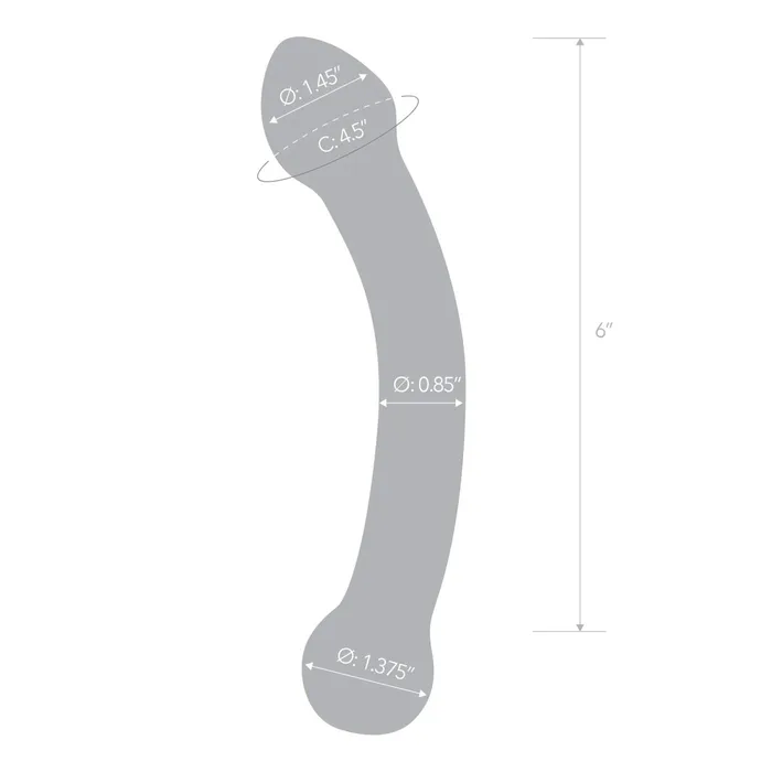 Glas 7 Inch Curved Glass GSpot Stimulator Anal Glas 7 Inch Curved Glass GSpot Stimulator Anal