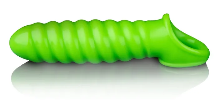 Male Sex Toys Shots Ouch Swirl Stretchy Penis Sleeve Glow in the Dark