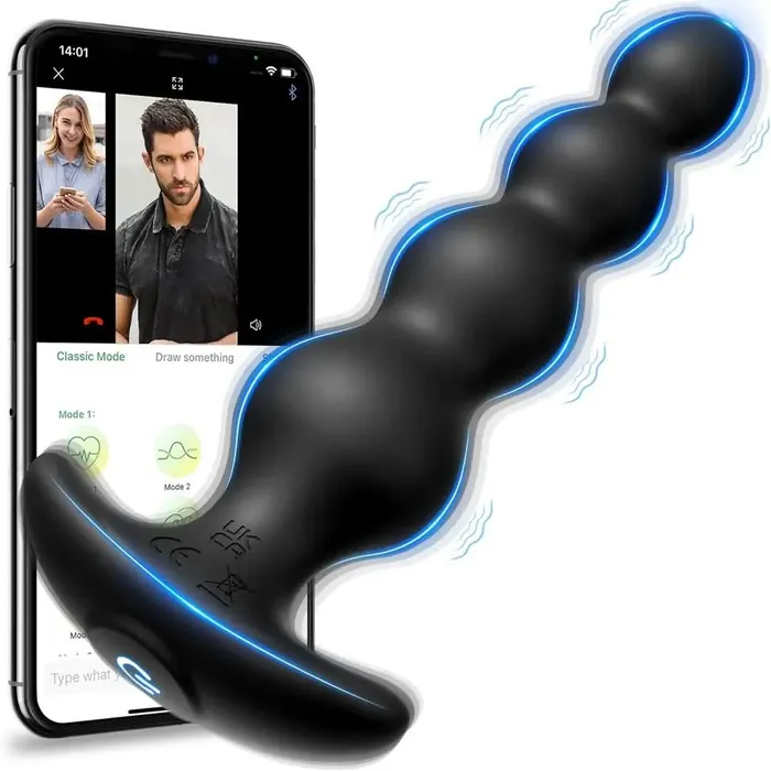 Adorime Anal Evolved Anal Rammer Anal Beads Vibrators with App Control 9 Vibration Modes 55 Inch