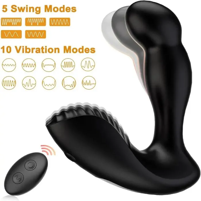 QUINN WiggleJiggle Prostate Massager with 5 Swing Motion 10 Vibration Modes 37 Inch Adorime Male Sex Toys