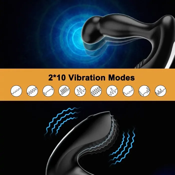 QUINN WiggleJiggle Prostate Massager with 5 Swing Motion 10 Vibration Modes 37 Inch Adorime Male Sex Toys