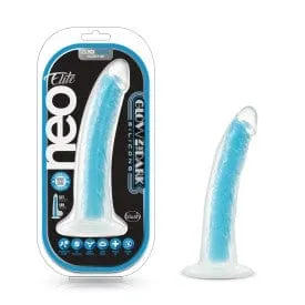 Blush Neo Blue Elite Glow in the Dark 75 Silicone Dual Density Cock Blush Dildos
