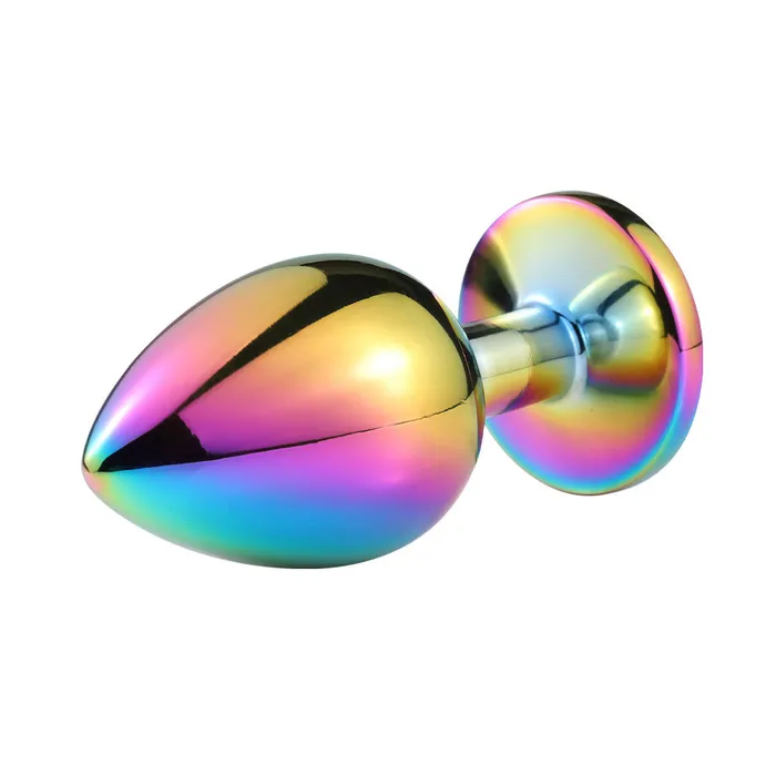 Foshan Anal Seamless Rainbow Metal Butt Plug