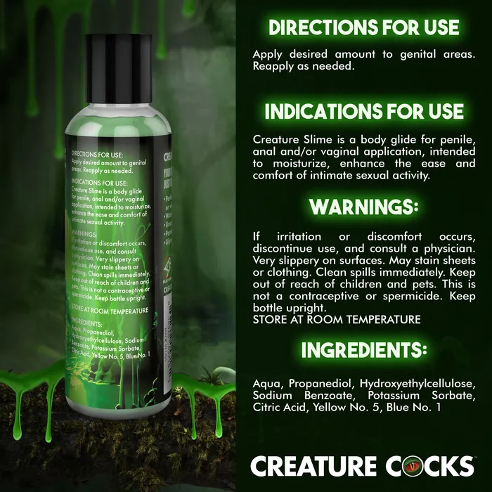 Lubricants Creature Cocks Green Creature Slime WaterBased Lubricant