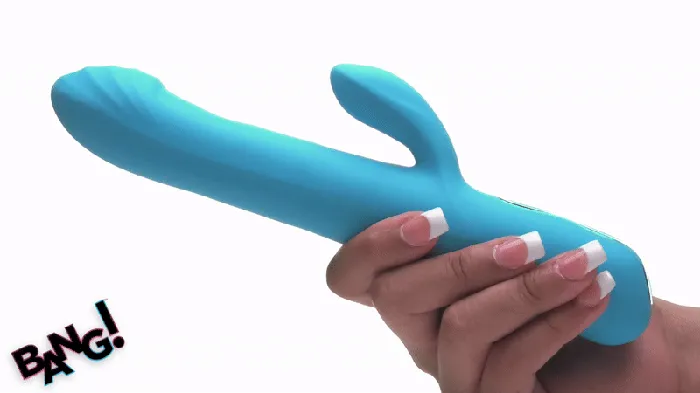 Rotating Beaded Silicone Rabbit Vibrator Bang Female Sex Toys