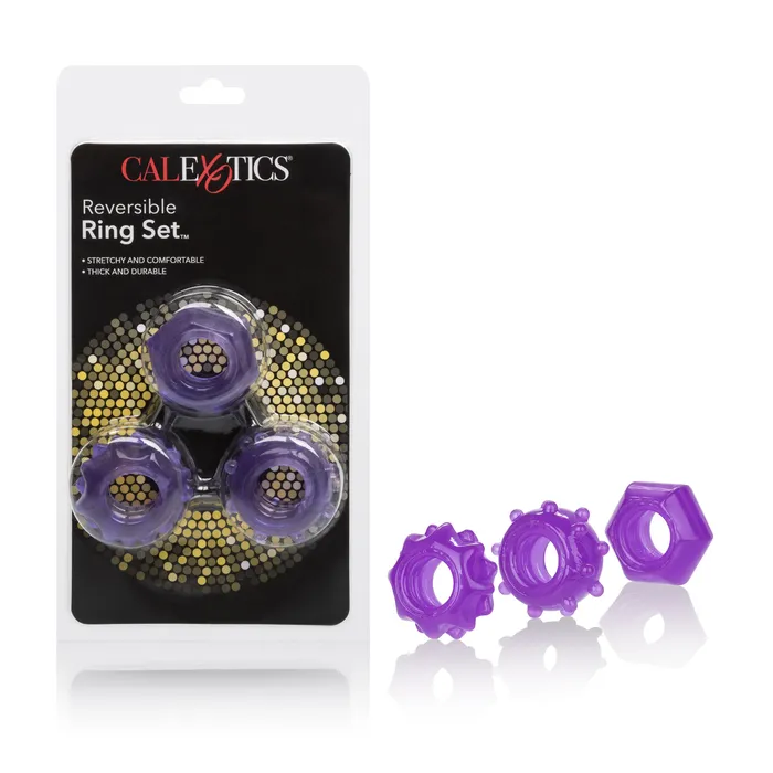 Anal CalExotics Reversible Ring Set Purple Anal CalExotics Reversible Ring Set Purple