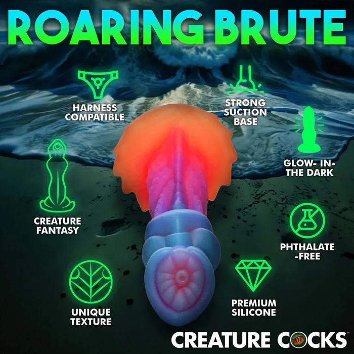 Dildos XR Brands Creature Cocks AquaCock GlowintheDark Silicone Dildo Dildos XR Brands Creature Cocks AquaCock GlowintheDark Silicone Dildo