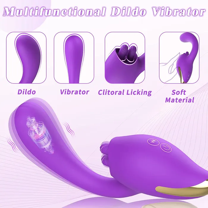 Domlust Female Sex Toys Double End G Spot Clit Clamps Stimulator Vibrating Anal Dildo Clitoral Female Sex Toys