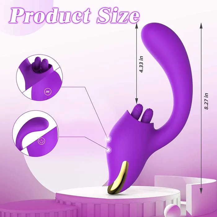 Domlust Female Sex Toys Double End G Spot Clit Clamps Stimulator Vibrating Anal Dildo Clitoral Female Sex Toys