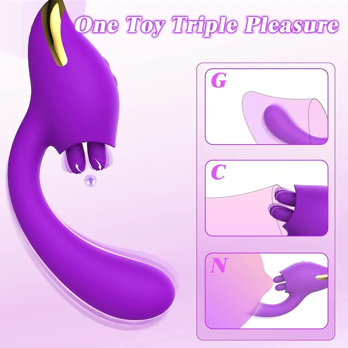 Domlust Female Sex Toys Double End G Spot Clit Clamps Stimulator Vibrating Anal Dildo Clitoral Female Sex Toys
