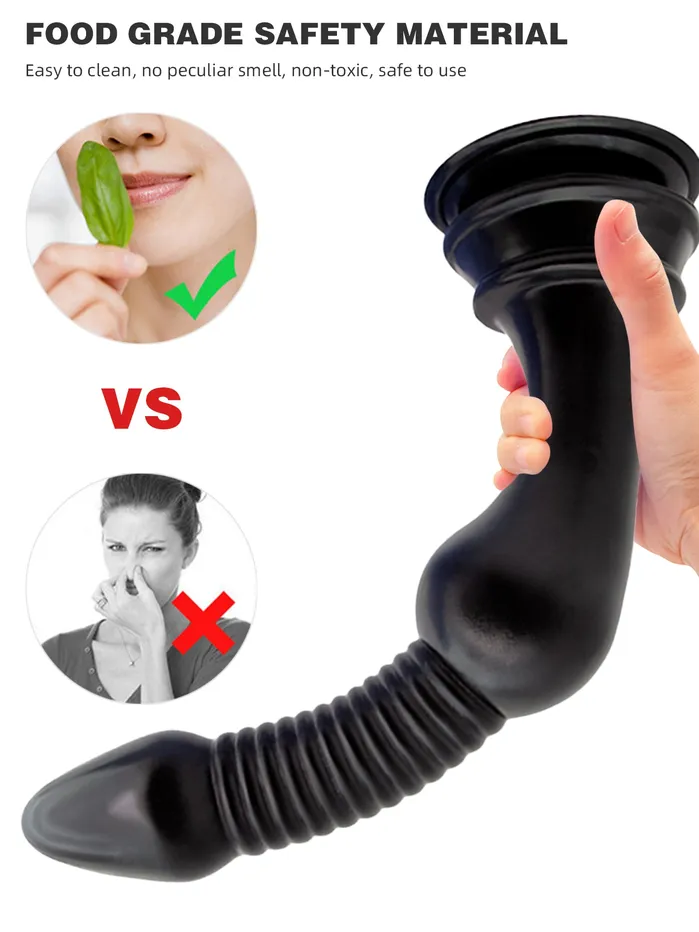 Domlust Large Threads Anal Dildos 118inch Huge Black Dildos Sex Toys for Women Men Anal