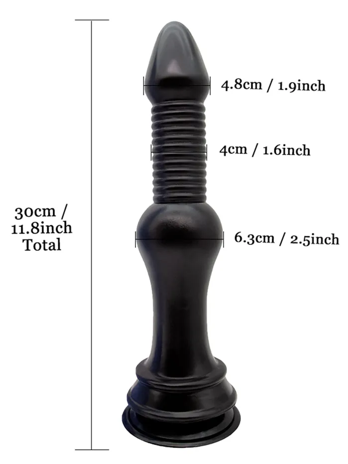 Domlust Large Threads Anal Dildos 118inch Huge Black Dildos Sex Toys for Women Men Anal