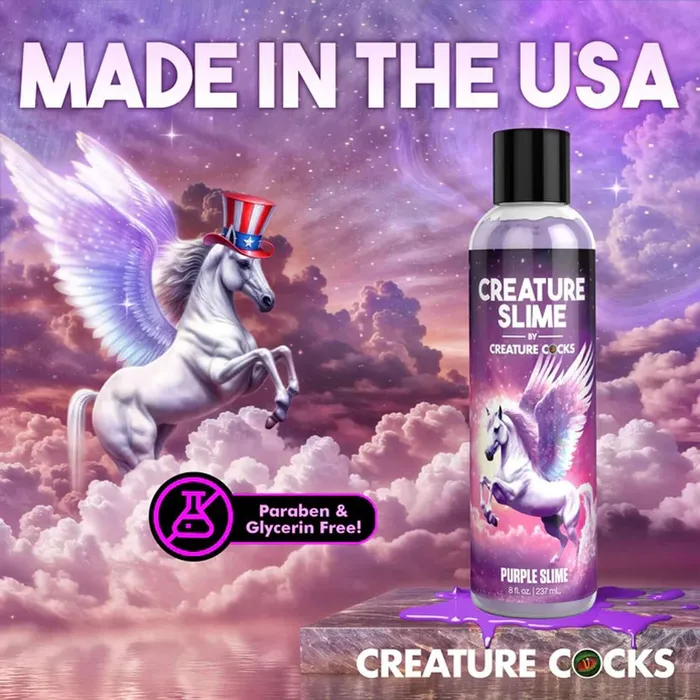 Vibrators XR Brands Creature Cocks 8oz Creature Slime Purple Slime WaterBased Lubricant Vibrators XR Brands Creature Cocks 8oz Creature Slime Purple Slime WaterBased Lubricant