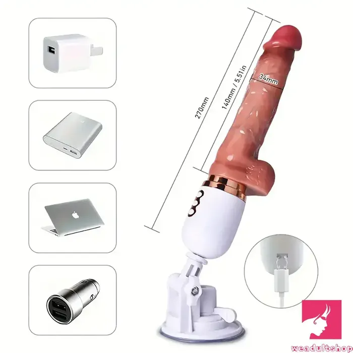 551in Lifelike Silicone Heating Thrusting Rotating Vibrating Dildo Weadultshop Female Sex Toys