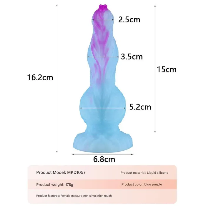  Anal 6 Inch Textured Wolf Dildo for Beginners