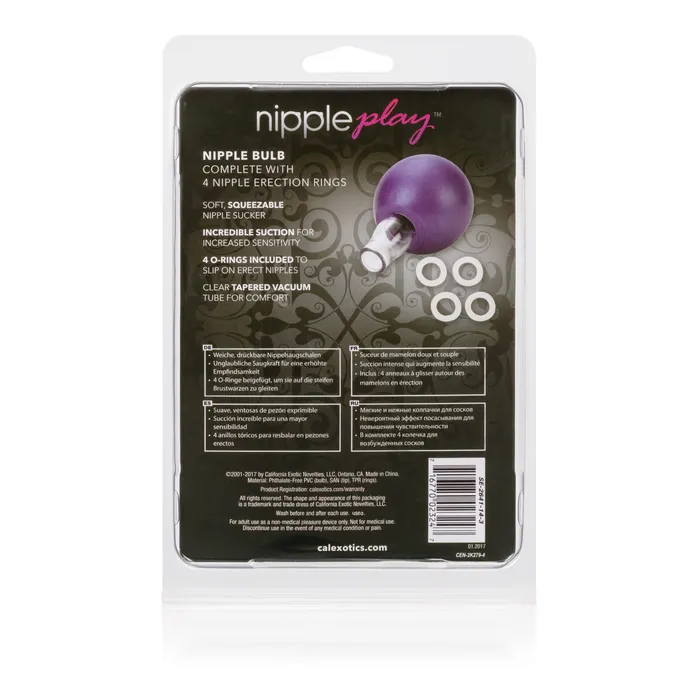 Anal Nipple Thrill Set Vacuum Bulb with 4 Fun Rings Calexotics