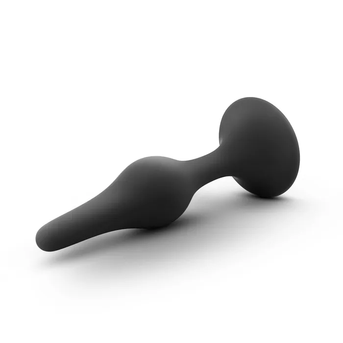 Blush Anal Adventures Platinum Silicone Beginner Plug Medium Black Male Sex Toys