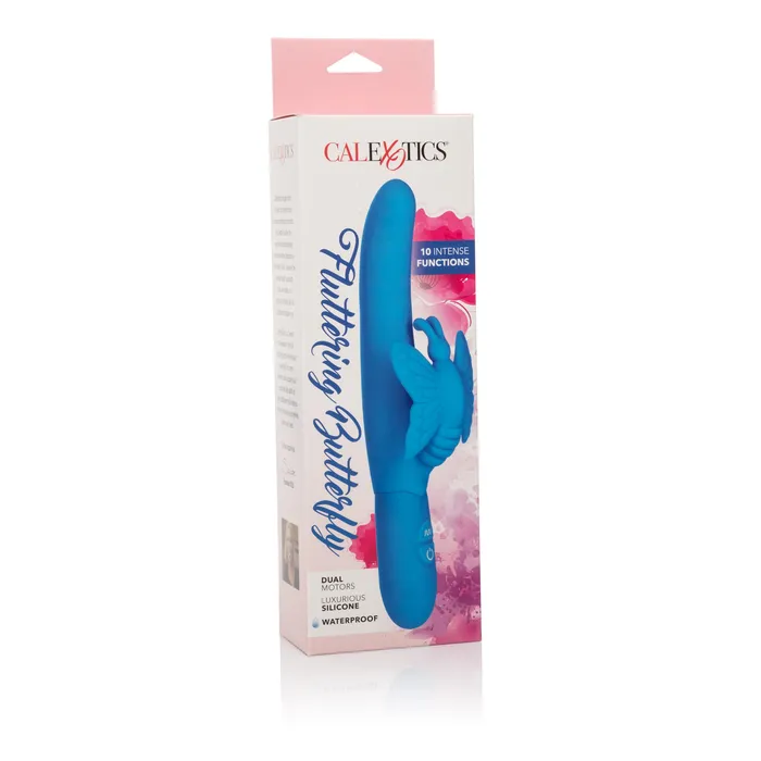 Calexotics Fluttering Butterfly Silicone Vibrator Dual Motors 10 Vibration Functions Vibrators