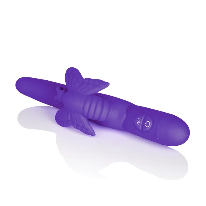 Calexotics Fluttering Butterfly Silicone Vibrator Dual Motors 10 Vibration Functions Vibrators