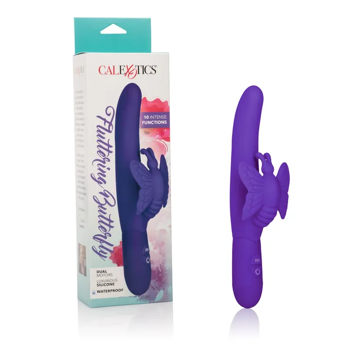 Calexotics Fluttering Butterfly Silicone Vibrator Dual Motors 10 Vibration Functions Vibrators