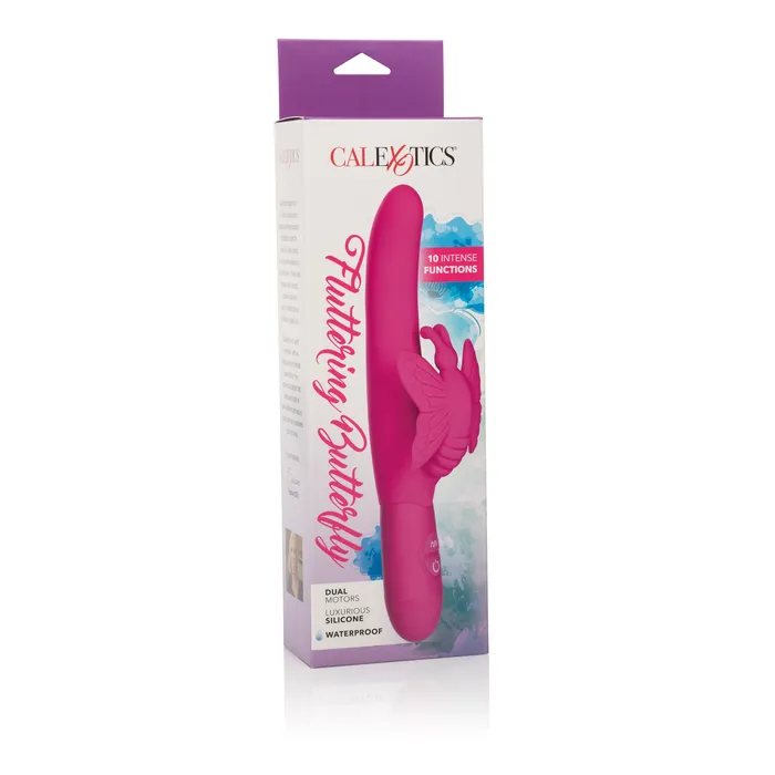 Calexotics Fluttering Butterfly Silicone Vibrator Dual Motors 10 Vibration Functions Vibrators