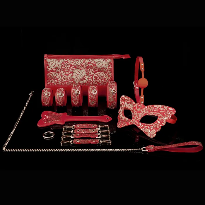 Couples ROYAL Red Bondage Kit 15 Pieces CandyBabe
