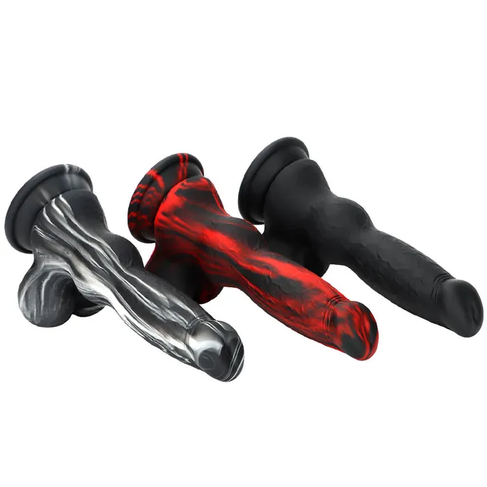 Dildos Weadultshop 787in Silicone Soft Mixed Color Dog Cock Dildo For Women Sex Anus