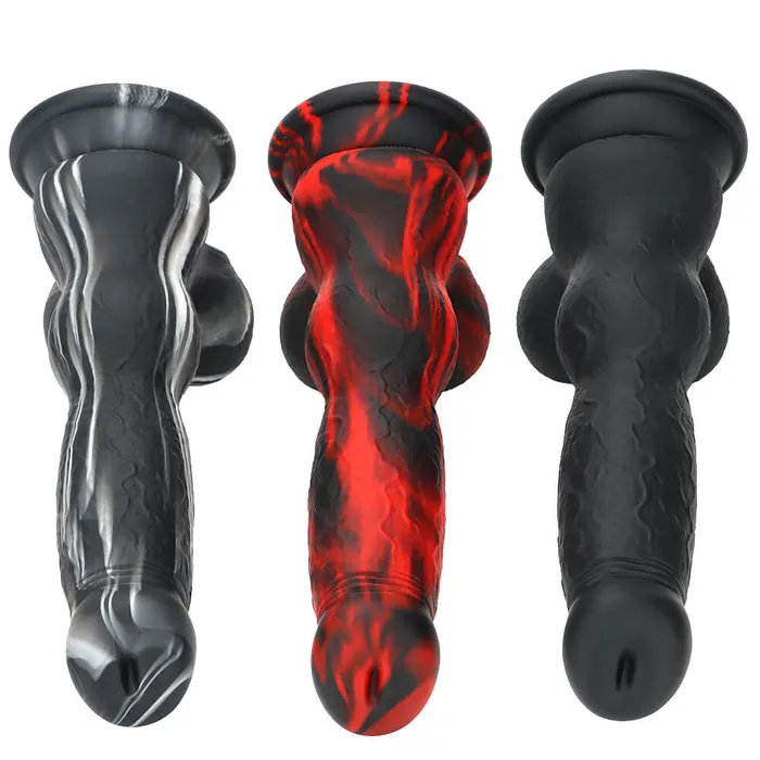 Dildos Weadultshop 787in Silicone Soft Mixed Color Dog Cock Dildo For Women Sex Anus